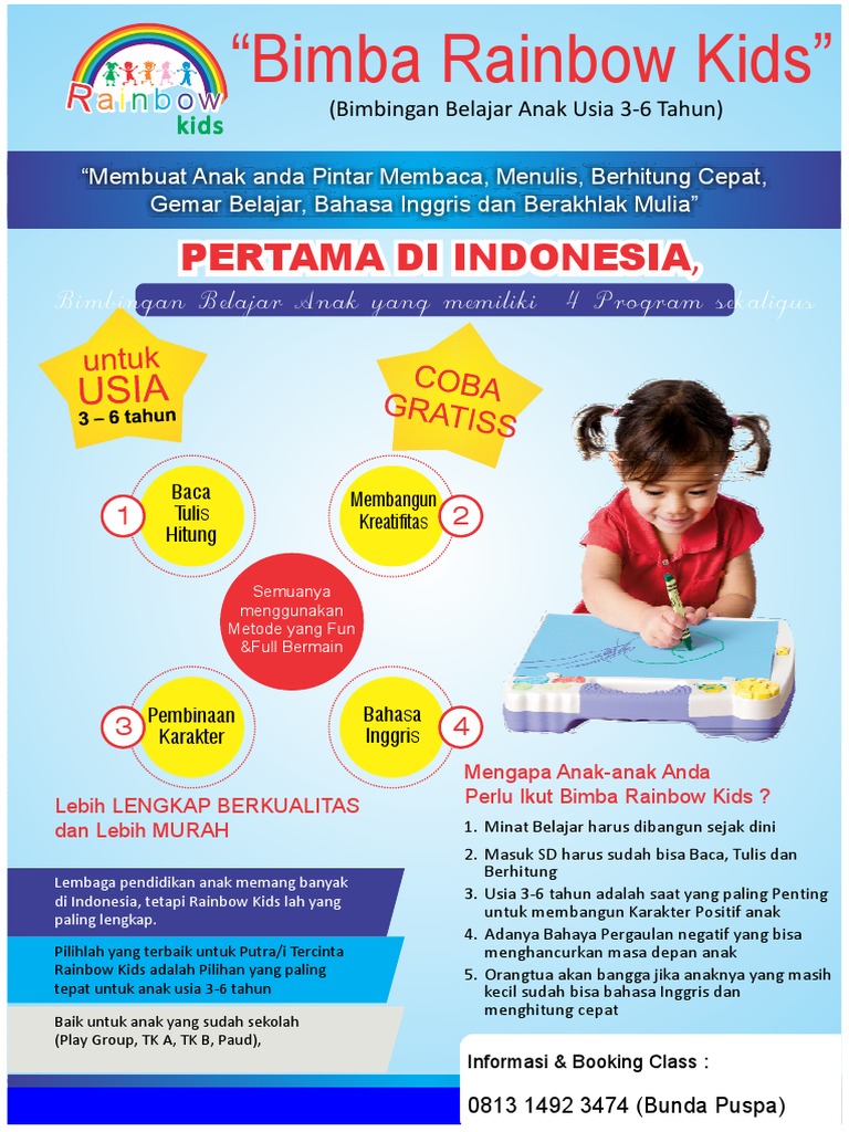 Membaca dengan Senyum: Rahasia Rainbow Kids Cilacap untuk Anak Usia 3-6 Tahun